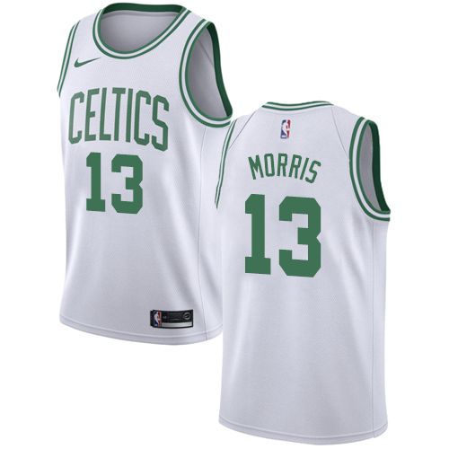 Men Boston Celtics 13 Marcus Morris White Swingman Edition NBA Jersey
